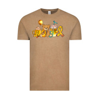 Vintage Coffee childhood cancer ribbon and coffee cups Vintage Tee - AdoDesignShop