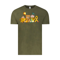 Childhood Cancer Ribbon And Coffee Cups Vintage Tee | Teevron