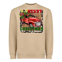 Merry Christmas With Truck Heavyweight Sweatshirt | Teevron