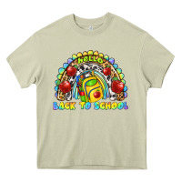 Mossy hello back to school rainbow Heavy Core Tee - texasbilliewilder