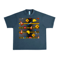 Midnight Navy construction signs seamless pattern Urban Heavy Tee - BundleAndBundleShop