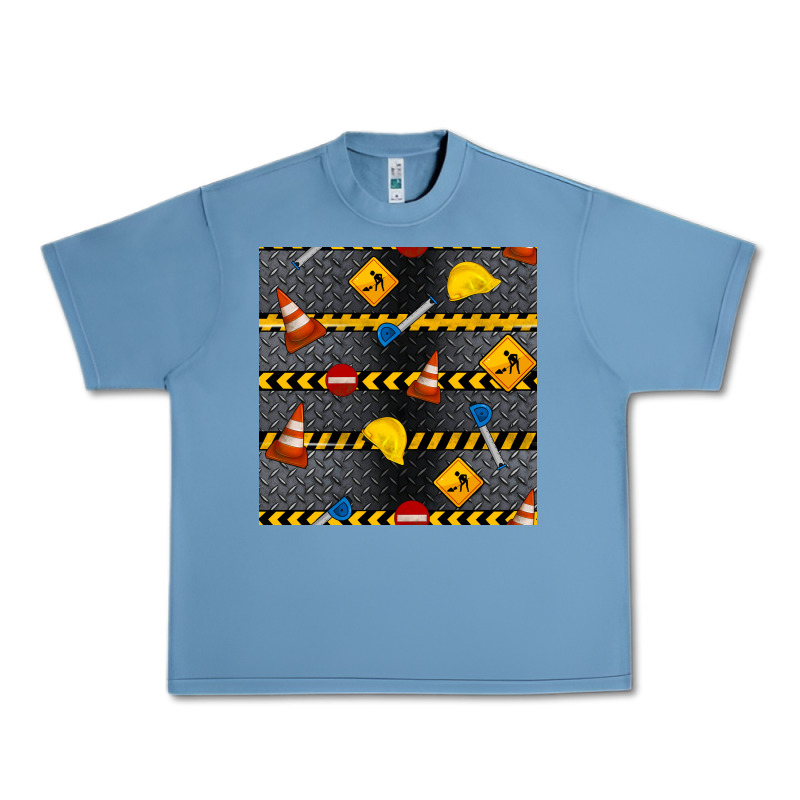 Construction Signs Seamless Pattern Urban Heavy Tee by BundleAndBundleShop | Teevron