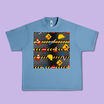 Construction Signs Seamless Pattern Urban Heavy Tee Designed By Bundleandbundleshop