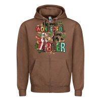 Chestnut the most wonderful time for a beer Zipper Hoodie - MaliasSmallBusiness