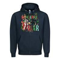 Navy the most wonderful time for a beer Zipper Hoodie - MaliasSmallBusiness