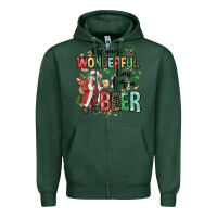 Sports Green the most wonderful time for a beer Zipper Hoodie - MaliasSmallBusiness
