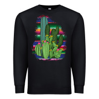 Black Western Serape Cactus Premium Sweatshirt - Bettercallsaul