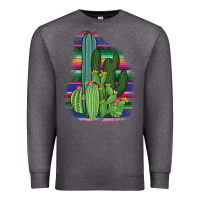 Charcoal Heather Western Serape Cactus Premium Sweatshirt - Bettercallsaul