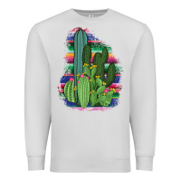 Dove Grey Western Serape Cactus Premium Sweatshirt - Bettercallsaul