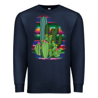 Navy Western Serape Cactus Premium Sweatshirt - Bettercallsaul