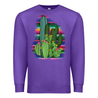 Purple Western Serape Cactus Premium Sweatshirt - Bettercallsaul