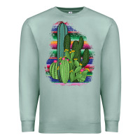 Seafoam Western Serape Cactus Premium Sweatshirt - Bettercallsaul