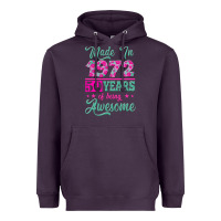 Plum made in 1972, 50 years of being awesome Heavyweight Hoodie - Jasminsmagicworld