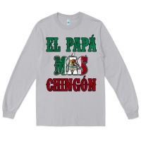 Moon Dust El Papa Mas Chingon Mexican Flag Long Sleeve Tee - Jasminsmagicworld