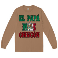 Toasted Coconut El Papa Mas Chingon Mexican Flag Long Sleeve Tee - Jasminsmagicworld
