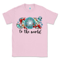 Bubblegum Pink Joy to the World Classic Tee - CowhideDigitalArt