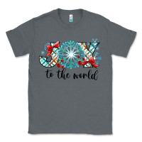 Charcoal Heather Joy to the World Classic Tee - CowhideDigitalArt
