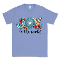 Colony Blue Joy to the World Classic Tee - CowhideDigitalArt