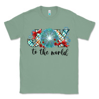 Sage Joy to the World Classic Tee - CowhideDigitalArt