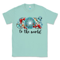 Seafoam Joy to the World Classic Tee - CowhideDigitalArt