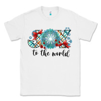 White Joy to the World Classic Tee - CowhideDigitalArt