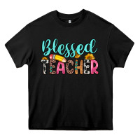 Black blessed teacher Heavy Core Tee - Zillion Design Studio