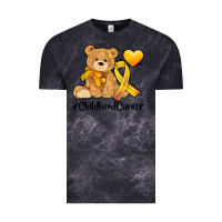 Cloud Black childhood cancer and cancer ribbon Vintage Tee - AdoDesignShop