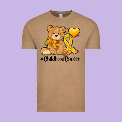 Childhood Cancer And Cancer Ribbon Vintage Tee Designed By Adodesignshop