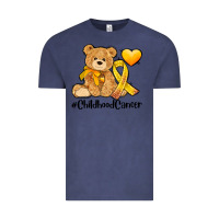 Vintage Denim childhood cancer and cancer ribbon Vintage Tee - AdoDesignShop