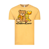 Vintage Mustard childhood cancer and cancer ribbon Vintage Tee - AdoDesignShop