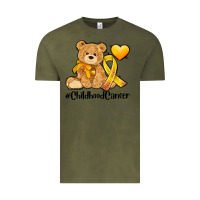 Vintage Olive childhood cancer and cancer ribbon Vintage Tee - AdoDesignShop