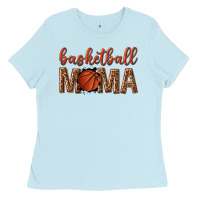 Baby Blue basketball mama Ladies Tee - texasbilliewilder