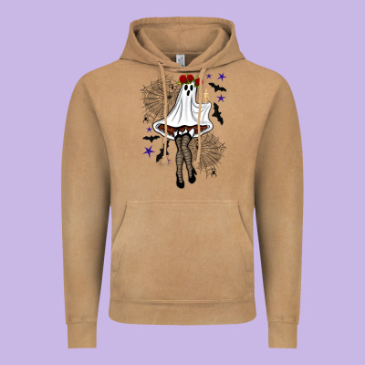 Freak Ghost Halloween Vintage Hoodie Designed By Bundleandbundleshop