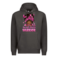 Smoke afro messy bun breast cancer warrior Premium Hoodie - texasbilliewilder