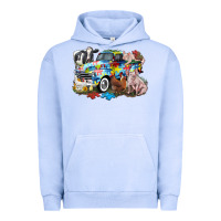 Pigment Grape Ice Autism truck with farm animals Urban Hoodie - CowGirlArtShop