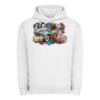 Pigment Lunar Rock Autism truck with farm animals Urban Hoodie - CowGirlArtShop