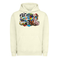 Pigment Pistachio Autism truck with farm animals Urban Hoodie - CowGirlArtShop