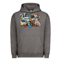 Pigment Tornado Autism truck with farm animals Urban Hoodie - CowGirlArtShop