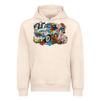 Sandshell Autism truck with farm animals Urban Hoodie - CowGirlArtShop