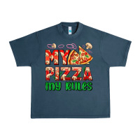 Midnight Navy my pizza  my rules Urban Heavy Tee - AdoDesignShop
