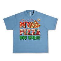 Pebble Blue my pizza  my rules Urban Heavy Tee - AdoDesignShop