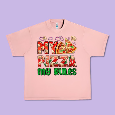 My Pizza  My Rules Urban Heavy Tee Designed By Adodesignshop