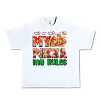 White my pizza  my rules Urban Heavy Tee - AdoDesignShop