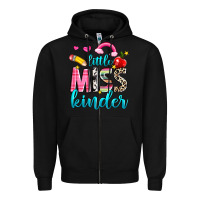 Black little miss kinder Zipper Hoodie - NancyCooperArtShop