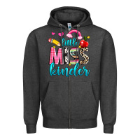 Charcoal Heather little miss kinder Zipper Hoodie - NancyCooperArtShop