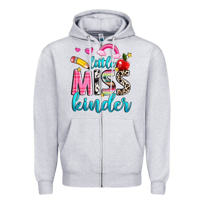 Little Miss Kinder Zipper Hoodie by NancyCooperArtShop | Teevron