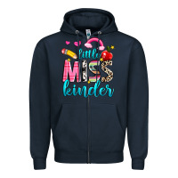 Navy little miss kinder Zipper Hoodie - NancyCooperArtShop