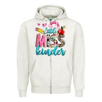 Oatmeal Heather little miss kinder Zipper Hoodie - NancyCooperArtShop