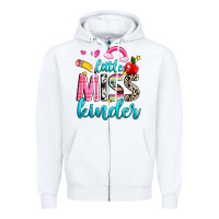 White little miss kinder Zipper Hoodie - NancyCooperArtShop