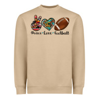 Mushroom peace love football Heavyweight Sweatshirt - Artiststas
